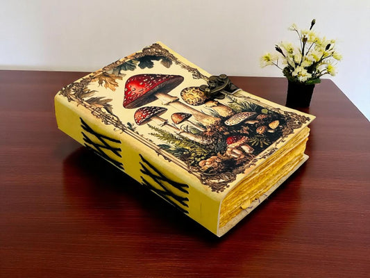 Tree of Life Leather Grimoire Journal – Handmade Spell Book With Lock