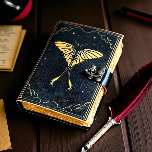 Handmade Leather Lined Journal – Travel, Gratitude, and Daily Writing Notebook | HANA EXPORTS