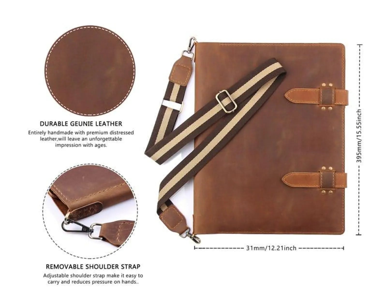 11"x14" Leather Sketchbook Cover, Handmade Leather Artist Sketch Pad Case, Custom Leather Sketch Case, Personalized artists gift for 11"x14" - Hana Exports