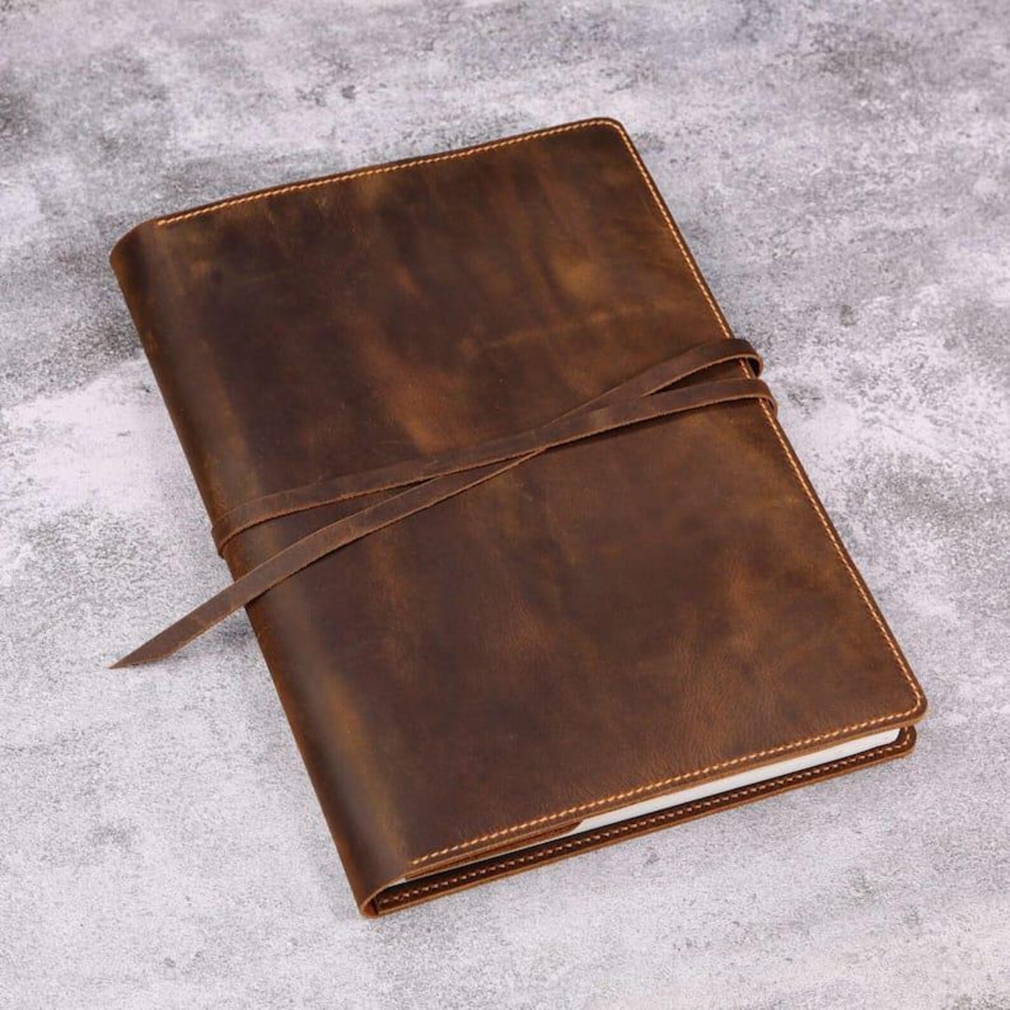 Leather Sketchbook Sketch book Cover For 9x12 Top Spiral Sketch Pad, Artist Portfolio, unique gift for artist - Hana Exports