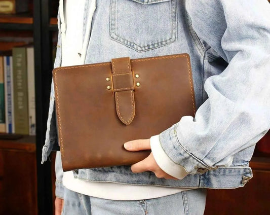 Personalized Leather Sketchbook Cover, Leather Artists gifts, Leather Artist Sketch Pad Cover for 5.5"x8.5", Notebook Cover, Artist Roll (Copy)