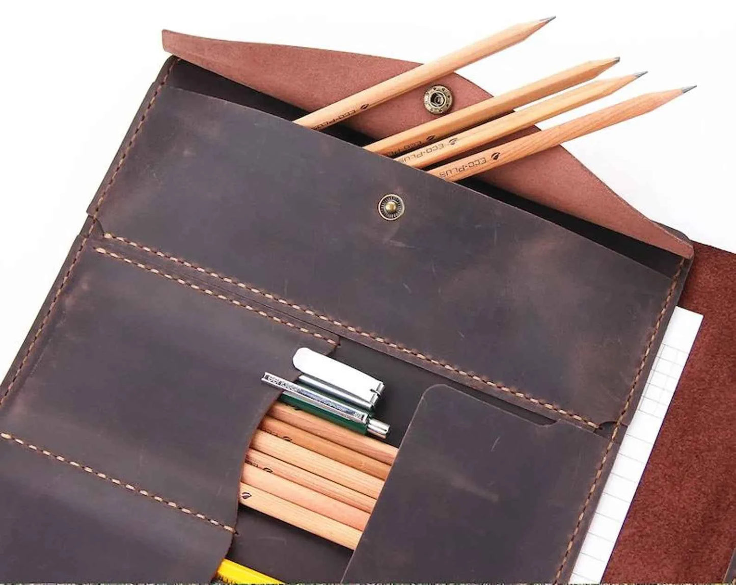 Leather Sketchbook Cover, Handmade Artist Sketch Pad Cover for 9"x12" Top Bound Sketchbook, Leather Drawing sketchbook Cover