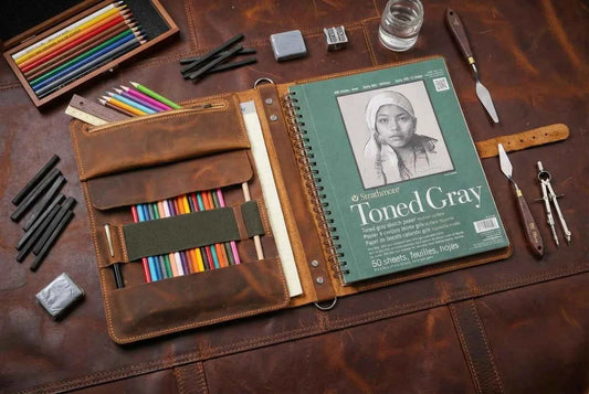 Personalized A4 sketchpad cover case, Leather sketchbook cover for Strathmore sketchbook sketchpad 9x12 Inch Gifts for Women