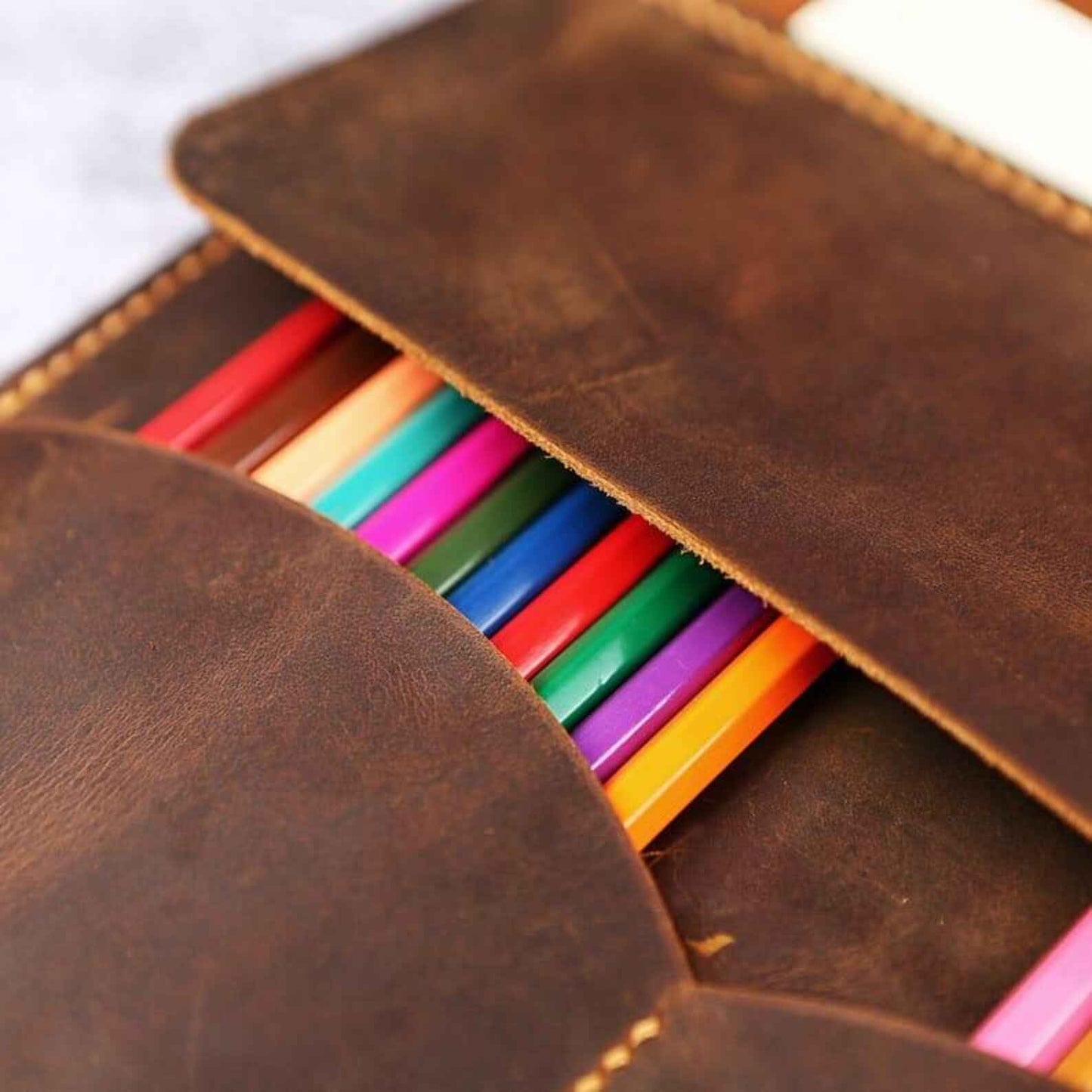 Leather Sketchbook Sketch book Cover For 9x12 Top Spiral Sketch Pad, Artist Portfolio, unique gift for artist