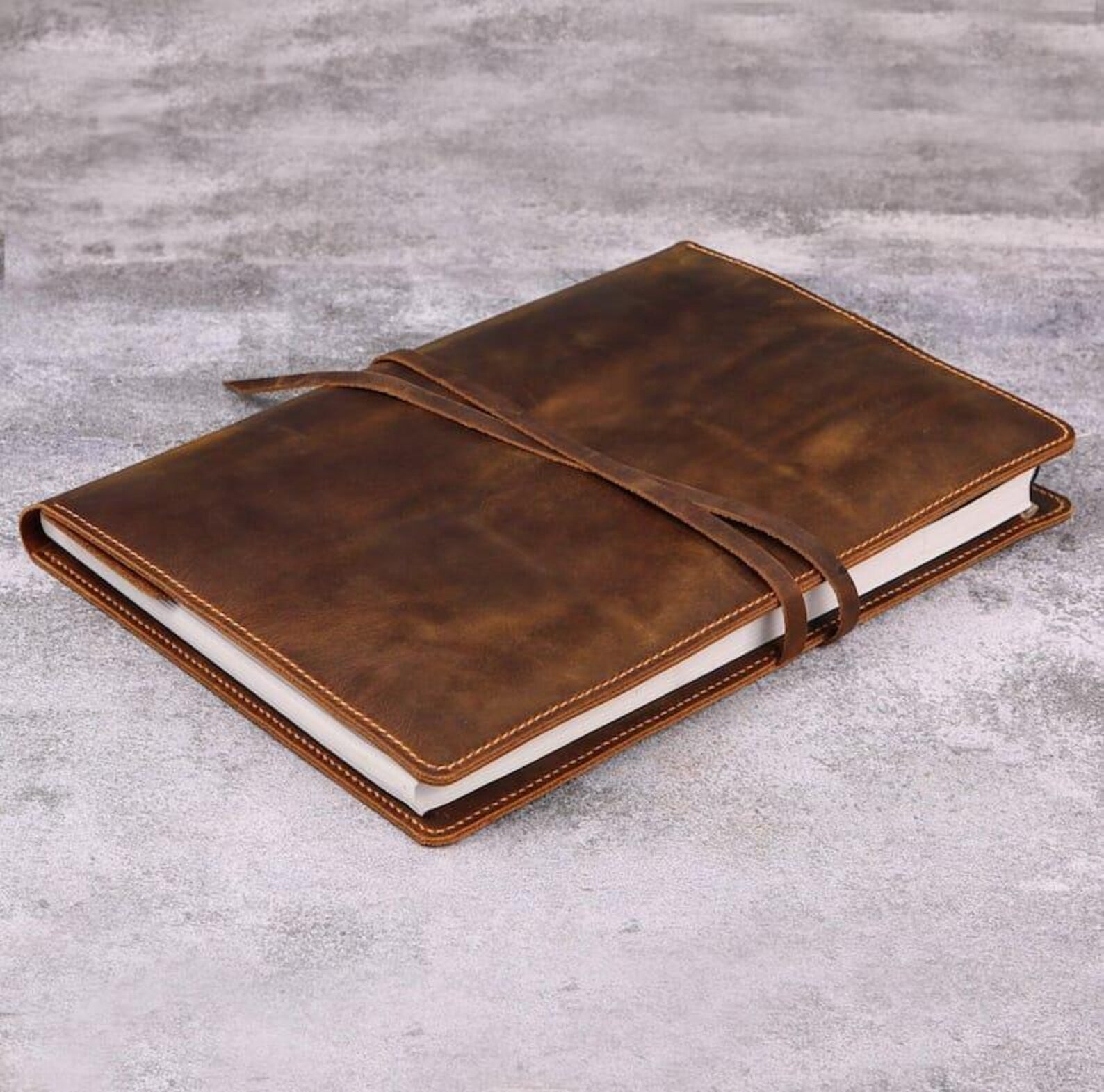Leather Sketchbook Sketch book Cover For 9x12 Top Spiral Sketch Pad, Artist Portfolio, unique gift for artist - Hana Exports