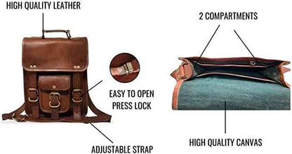 Small Vintage Leather Crossbody Satchel – Stylish Bag