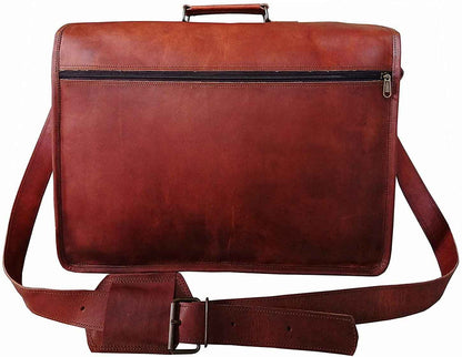 Vintage Handmade Leather Crossbody Satchel