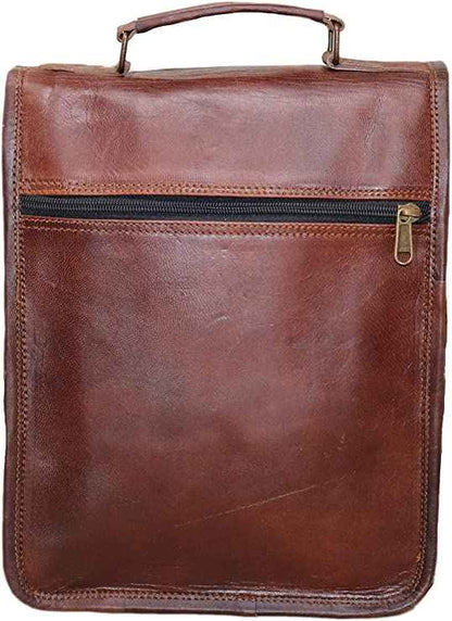 Small Vintage Leather Crossbody Satchel – Stylish Bag