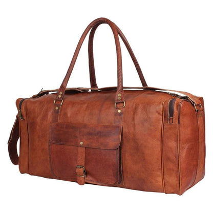 Leather Duffel Bag, Large Travel Bag, Men's Leather weekender bags