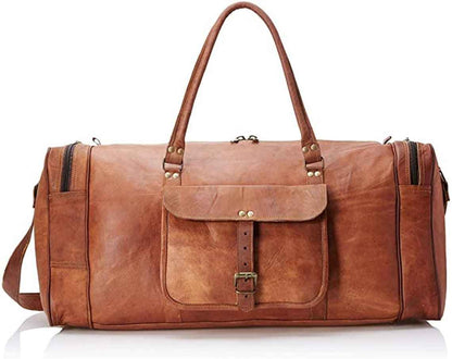 Leather Duffel Bag, Large Travel Bag, Men's Leather weekender bags