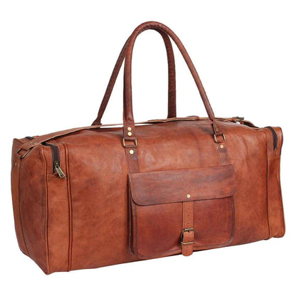 Leather Duffel Bag, Large Travel Bag, Men's Leather weekender bags