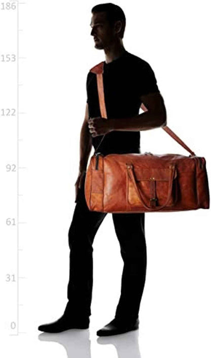 Leather Duffel Bag, Large Travel Bag, Men's Leather weekender bags