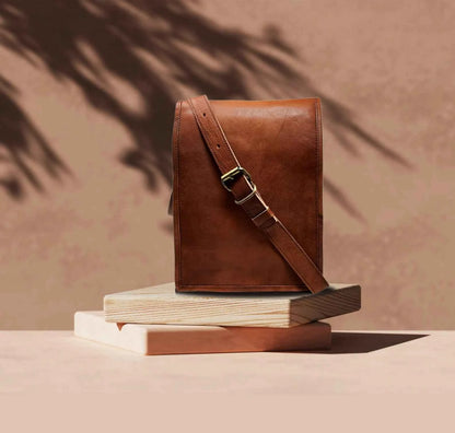 Personalized Genuine Leather Shoulder Satchel Bag
